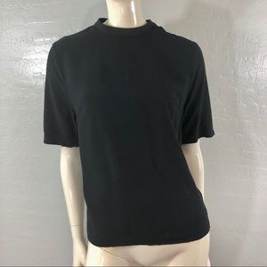 H&M Trend Short Sleeve Crew Neck Woven Blouse